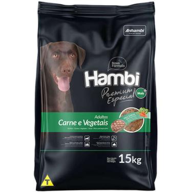 Imagem de Ração Seca Hambi Premium Especial Carne e Vegetais para Cães Adultos - 15 Kg