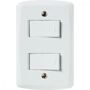 Imagem de Conjunto 4x2 com 2 Interruptores Simples 10A 250V Tramontina