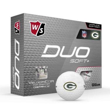 Imagem de Wilson Bolas de golfe Duo Soft+ NFL (1 dúzia) - Green Bay, brancas