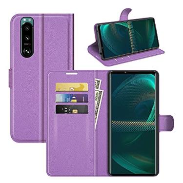 Imagem de YUNCHAO Caixa de telefone Para Sony Xperia 5 III Litchi Texture Horizontal Flip Caixa Protetora Com Holder & Cart Slots & Carteira capa para celular