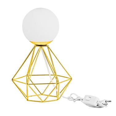 Imagem de Abajur Diamante Dourado Bolinha Orby Maravilhoso