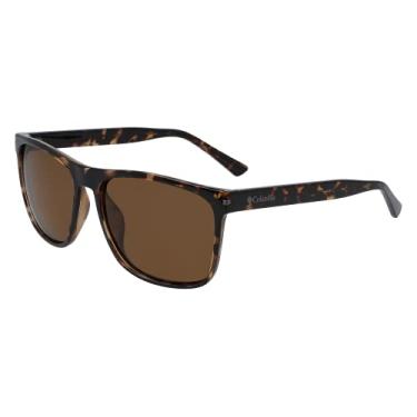Imagem de Columbia Boulder Ridge Polarized Rectangular Sunglasses, Shiny Tortoise/Brown, One Size