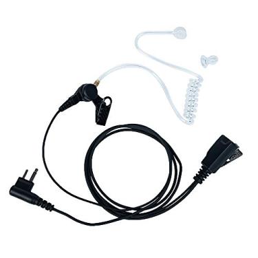 Imagem de Klykon – Fones de ouvido para Motorola Radios, 2 pinos, cobertura de mamilo avançada, tubo acústico, protetor de ouvido FBI, fone de ouvido PTT para Motorola Walkie Talkie 2 Way Radio Cp200 Cls1110 Cls1410