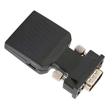 Imagem de Conversor de interface multimídia VGA para HD, conversor VGA macho para fêmea, luz plug and play e conveniente para monitor de TV para computadores, laptops projetores