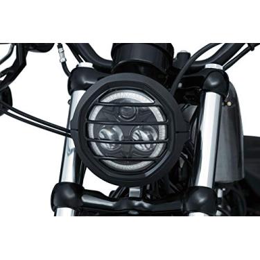 Imagem de Kuryakyn 6688 Acessório de iluminação de motocicleta: Anel de acabamento de farol Dillinger 14 cm para motocicletas Harley-Davidson 1994-2019, preto acetinado