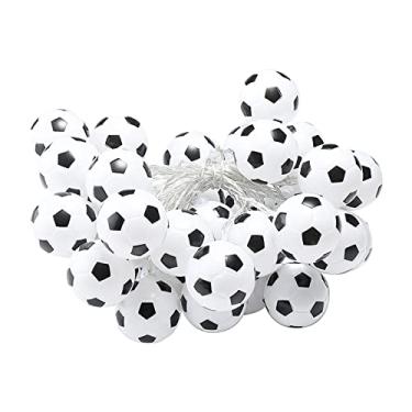 Imagem de Tingpai 10 pés 20 led luzes de corda de futebol em forma de futebol luzes de fada led luzes deco tiva du das pa festas de carnaval de páscoa da copa do mundo