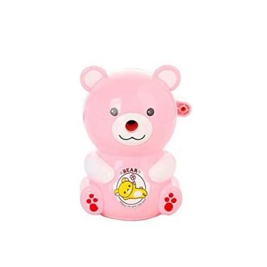 Imagem de Apontador de mão Senrise, apontador de lápis seguro com design de urso fofo para mesa e mão para crianças, professores, escritório, escola, HA3967PK, rosa, 10x 6.2x 10.6cm