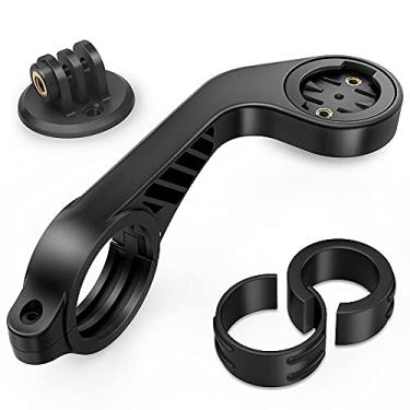 Imagem de TUSITA Suporte frontal para câmera compatível com Garmin Bike GPS Computer – Guidão de ciclismo 25,4 mm 31,8 mm Suporte para câmera – Combo de bicicleta com montagem estendida para estrada MTB Acessórios