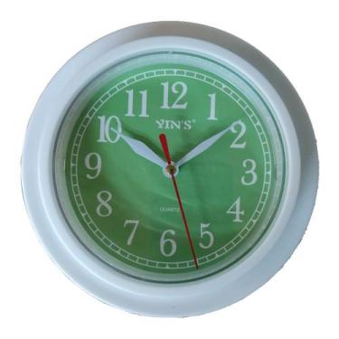 Imagem de Relógio De Parede Redondo Colors 17,5cm Yl15516 - Verde - Yin's