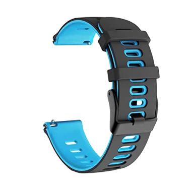 Imagem de GANYUU Pulseira de tiras de silicone para Amazfit GTS3/GTS2 Mini/GTR 42/47mm para Huawei GT/GT2/3 Pro/2e pulseira de relógio para Garmin Venu 2 Plus 20/22mm (cor: cor L, tamanho: 20mm universal)