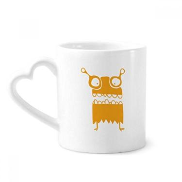 Imagem de Caneca Universe Alien Monster Yellow Creature Caneca de café cerâmica copo de coração de vidro