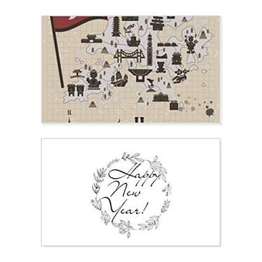 Imagem de Hong Kong China Style Visiting New Year Festival Cartão felicitações Mensagem Presente