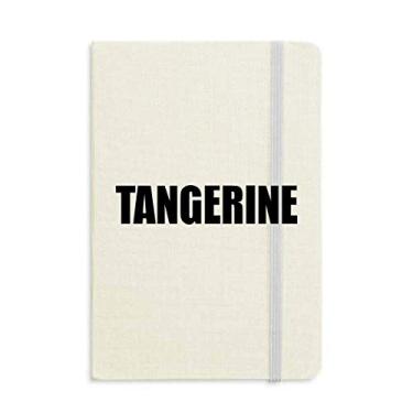 Imagem de Caderno de frutas tangerina com nome de comida capa dura diário clássico A5 presente