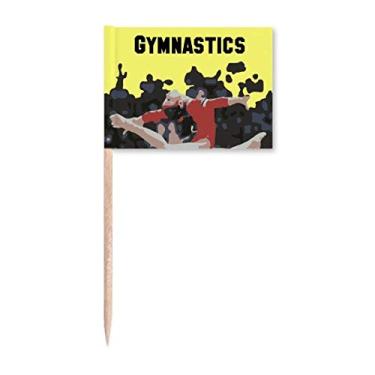 Imagem de Decoração de festa com bandeiras de palito de dente para ginástica