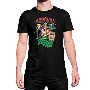 Imagem de Camiseta One Piece Roronoa Zoro Samurai Wanted Money Cor:Preto;Tamanho:M