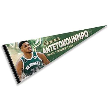 Imagem de Bandeira Milwaukee Bucks Giannis - WinCraft - Verde - 30 cm x 76 cm