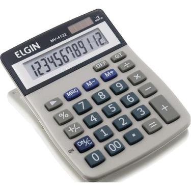 Imagem de Calculadora De Mesa 12Dig.Visor Lcd Solar/Bat.G10 - Elgin