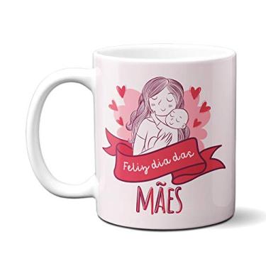 Imagem de Caneca Feliz dia das Mães Rosa Presente Xícara Criativa