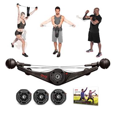 Imagem de OYO Personal Gym Basic – Conjunto de equipamento de academia portátil para corpo inteiro para exercícios em casa, escritório ou viagem – Tecnologia de fitness SpiraFlex Strength Training – Tecnologia NASA