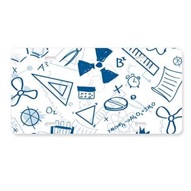 Imagem de DIYthinker Simple Strokes Style Physical Chemistry Symbol License Plate Decor Stainless Automóvel Tag