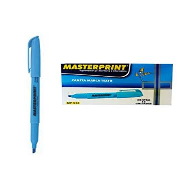 Imagem de CANETA MARCA TEXTO AZUL MP 612 CAIXA COM 12 UNID.| MASTERPRINT