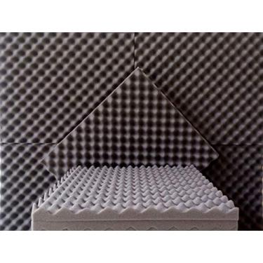 Imagem de Kit de placas de isolamento acústico 5 placas 3,5mm Cinza Grafite da Casa da Espuma