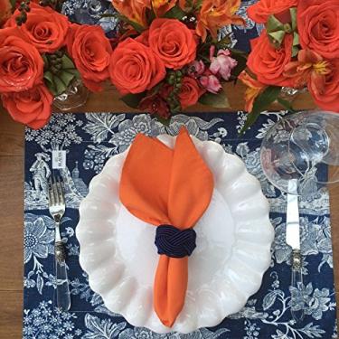 Imagem de Jogo Americano Simples Camponesa Marinho