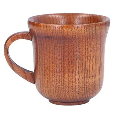 Imagem de Copo de chá para bebidas, caneca de café de madeira de 300 ml para cozinha doméstica