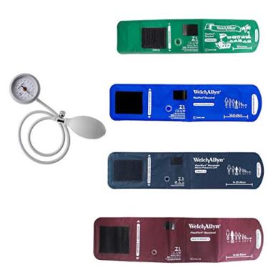 Imagem de Kit Esfigmomanômetro Ds44-11 Welch-Allyn-Care Dura Shock com Braçadeiras 9, 10, 11, e 12 Reusável