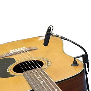 Imagem de AV-JEFES PMM19B-H4P-GT Microfone de instrumento musical de clipe de guitarra para microfone sem fio Audio Technica e Phantom Power Input