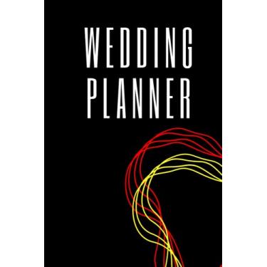 Imagem de WEDDING PLANNER: A 6x9" 120page stylish black designed wedding planner with sections for everything from contacts to keepsakes