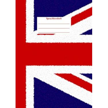 Imagem de Sprachlernheft: Notizbuch für den Sprachunterricht I liniert mit Vokabelheft I Motiv: Union Jack I A4