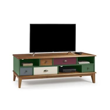 Imagem de Wilfama Rack 5 Gavetas Verde - 5 Gavetas, 5 Prateleiras, Verde Color, Moderno, Sala de Estar