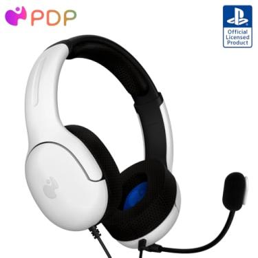 Imagem de Fone de ouvido estéreo com fio Playstation PDP AIRLITE, com cancelamento de ruído, Frost White