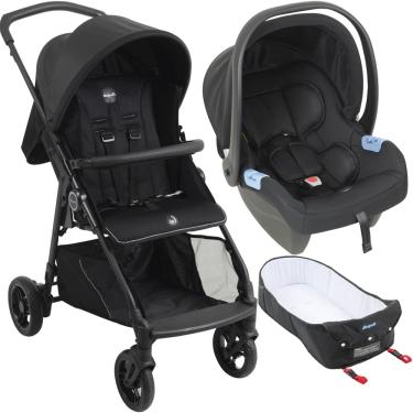 Imagem de Carrinho de Bebe Moises com Bebe Conforto Burigotto Lui Grafite