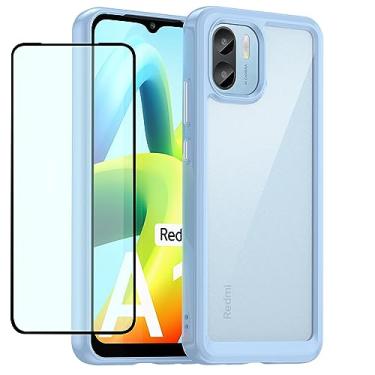 Imagem de GTBDEKI Capa transparente para Redmi A1 Plus, Capa para Redmi A1+/Redmi A2 Plus/Poco C51/Poco C50 com protetor de tela, capa protetora de policarbonato rígido transparente à prova de choque + TPU para