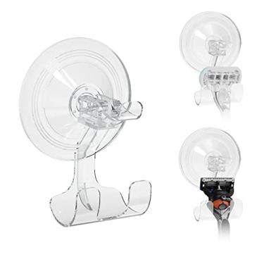 Imagem de Linkidea Pacote com 3 suportes de barbeador para chuveiro, ganchos de sucção para banheiro, compatível com Venus Platinum, Fusion 5 Proshield e Proglide, Mach 3 Classic