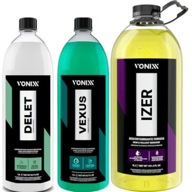 Imagem de Kit Limpa Pneu Borracha Delet 1,5l Vexus 1,5l Izer 3l Vonixx