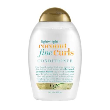 Imagem de OGX Condicionador leve + coco para cachos finos, leve, condicionador de água de coco, 45 ml