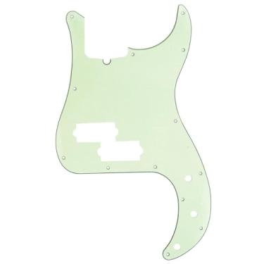 Imagem de Musiclily Pro 13 Furos Estilo Moderno Escudo Baixo Pickguard para Americana Precision Bass 4 Cordas, 3 Camadas Mint Green