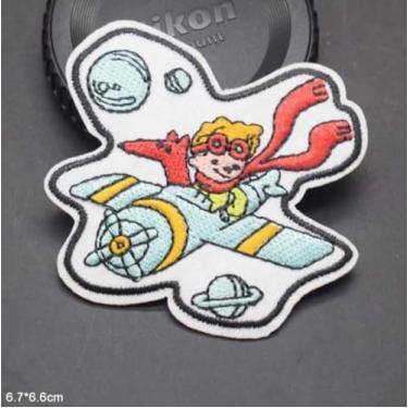 Imagem de O Pequeno Príncipe Raposa Avião Piloto de Avião Le Petit 6,6 cm Remendo Bordado para Roupas