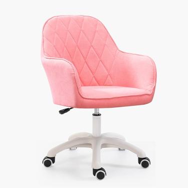 Imagem de Cadeira de computador para espaço pequeno, cadeira giratória de elevação para casa, cadeira de estudo de estudante para dormitório, rolamento de carga 500kg, rosa