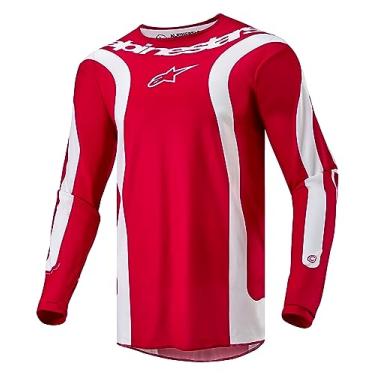 Imagem de Alpinestars 3762024-3120-XL: Camisa Fluida Lurv Vermelho/Branco GG