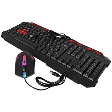 Imagem de Exbom KIT TECLADO MOUSE GAMER COMPUTADOR USB ABNT2 LED PRETO BK-G550, Unico