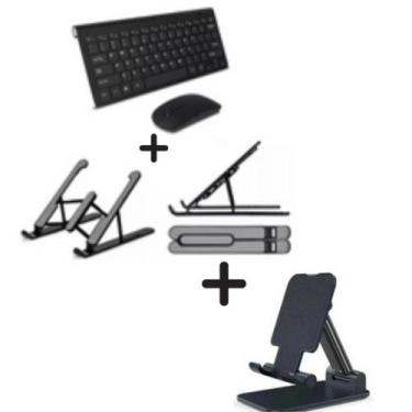 Imagem de Teclado e Mouse + Suporte Notebook E Suporte Celular - Dealfider 