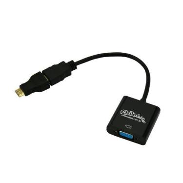 Imagem de Kit Cabo Conversor Hdmi Para Vga + Adaptador - Cirilo Cabos