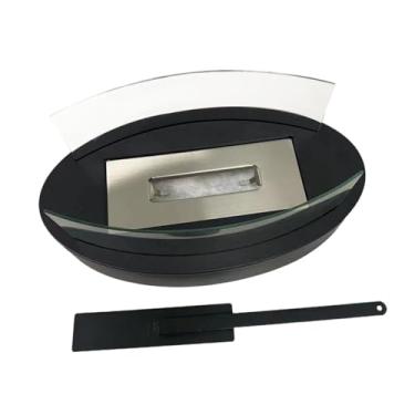 Imagem de Generic Lareira portátil de mesa, lareira de inauguração, mesa de jantar, lâmpada de lareira de mesa, lareira em miniatura, lareira a álcool, Preto E Integrado