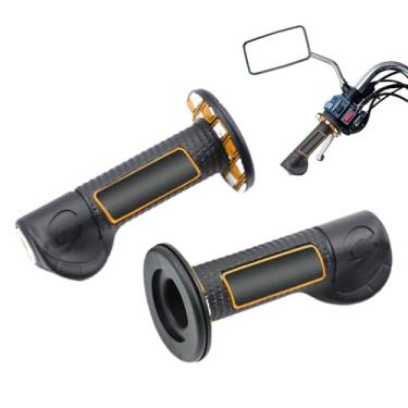Imagem de Punhos de guiador de motocicleta, Punhos de guiador de motocicleta - Punhos de guiador de motocicleta Punhos de guiador de borracha antiderrapantes,Apertos de extremidade de barra de bicicletas de abs
