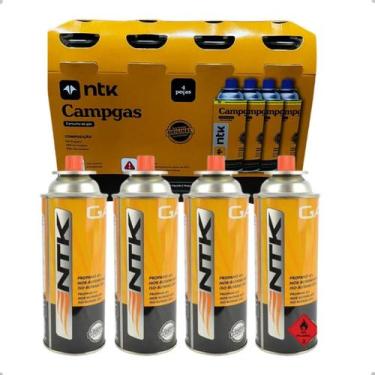 Imagem de Refil Gas Para Fogareiro Campgas, Maçarico KIT C/ 4 Pç Cartucho - Naut