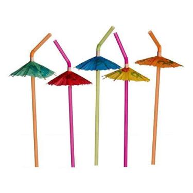 Imagem de Canudo Guarda-chuva Flexível 6mm C/ 500 Und.  - Tamarozzi